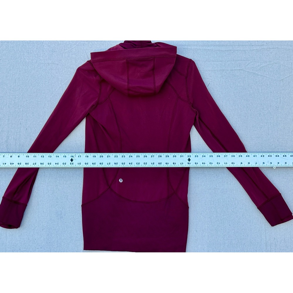 Lululemon Define Hoodie Jacket Burgundy Maroon Full Zip Size 6 Women Activewear - Picture 3 of 5